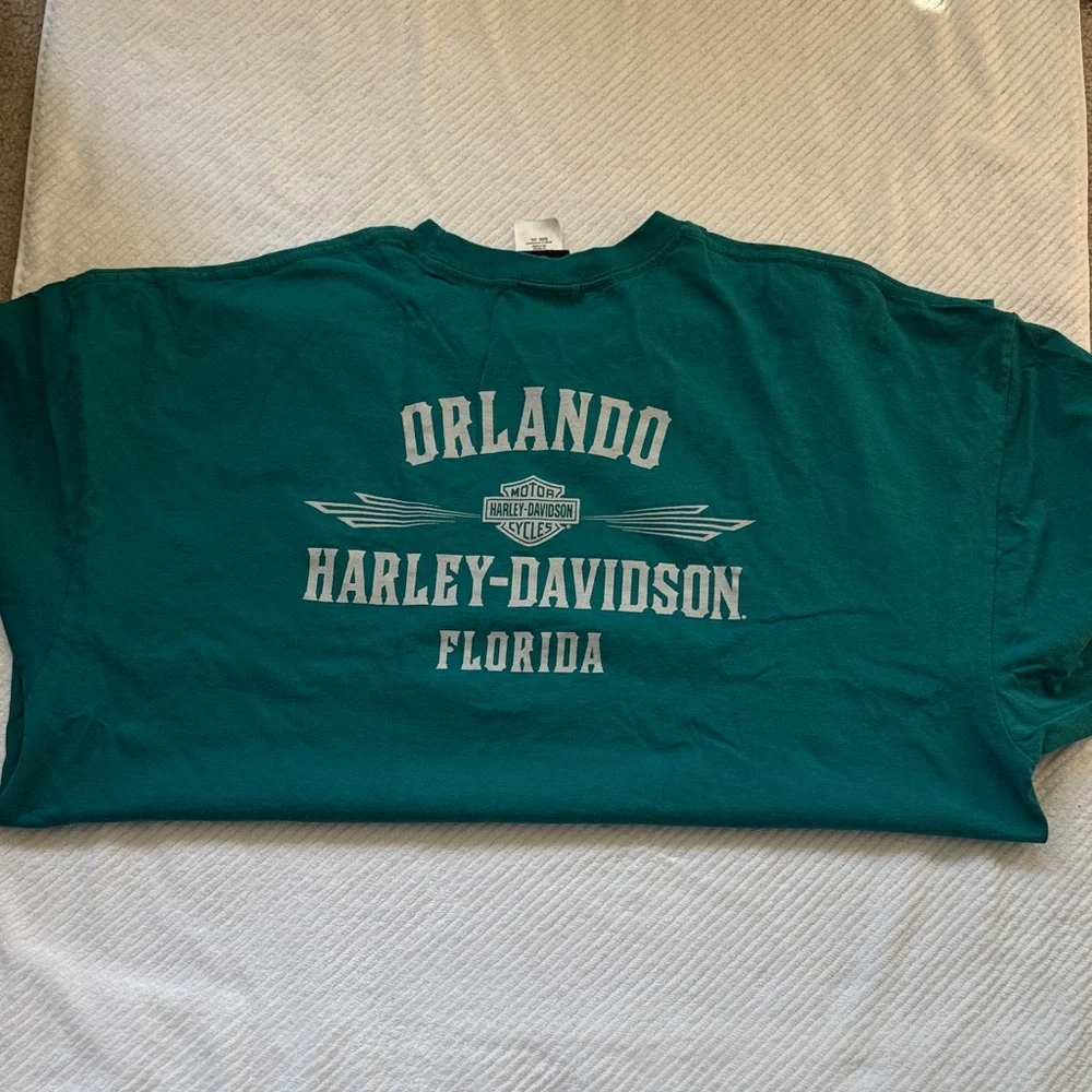 Harley-Davidson Teal Graphic Tee - Picture 2 of 2